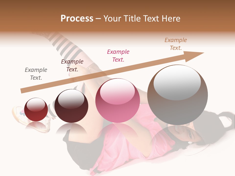 A Woman In A Pink Shirt And Black And White Striped Socks PowerPoint Template