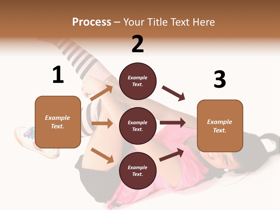 A Woman In A Pink Shirt And Black And White Striped Socks PowerPoint Template