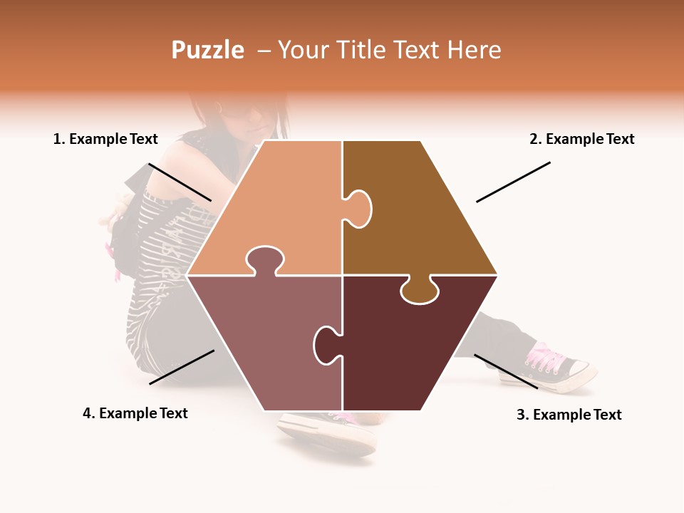 A Woman Sitting On The Floor With A Teddy Bear PowerPoint Template