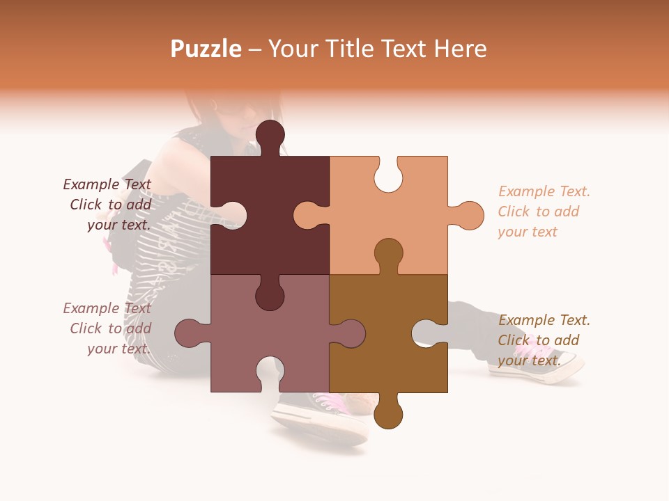 A Woman Sitting On The Floor With A Teddy Bear PowerPoint Template