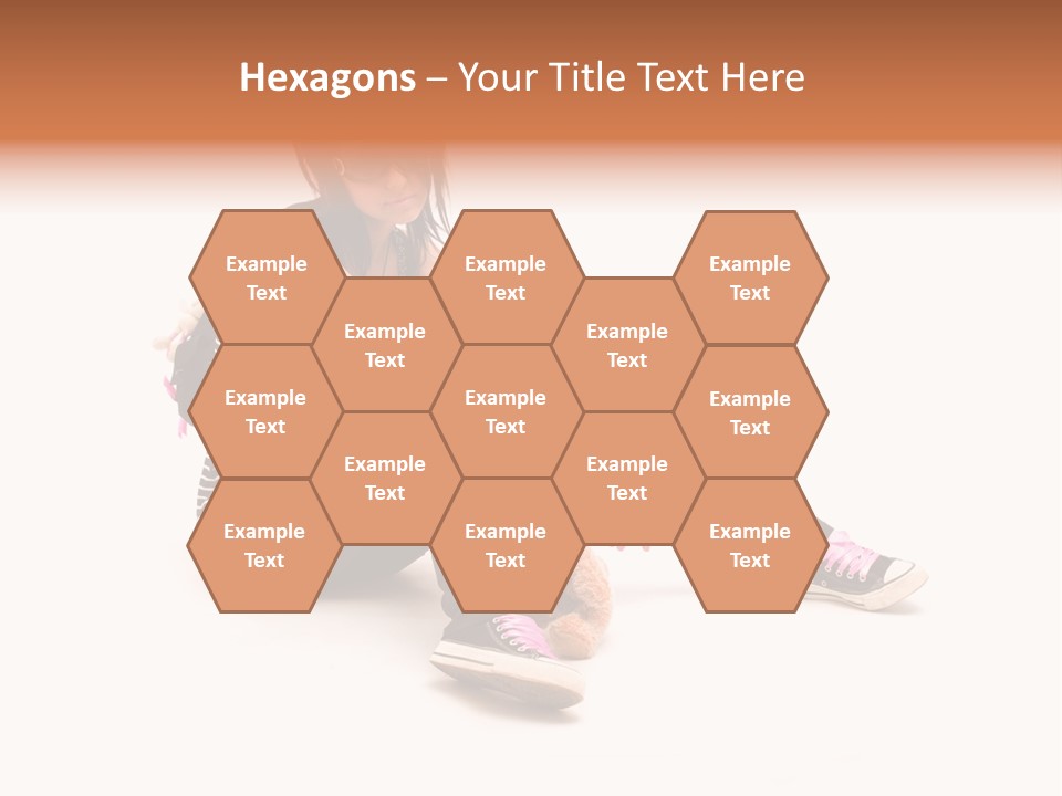 A Woman Sitting On The Floor With A Teddy Bear PowerPoint Template