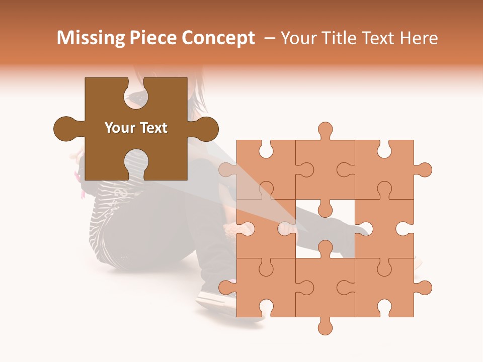 A Woman Sitting On The Floor With A Teddy Bear PowerPoint Template