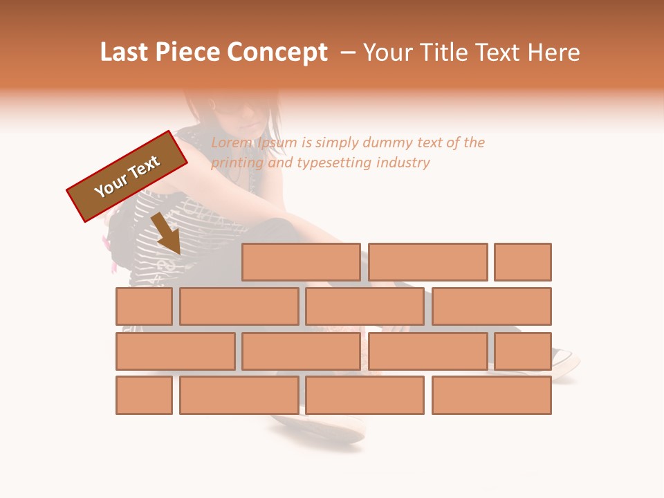 A Woman Sitting On The Floor With A Teddy Bear PowerPoint Template