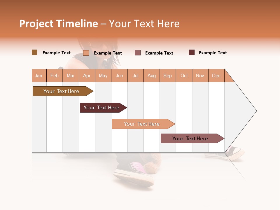 A Woman Sitting On The Floor With A Teddy Bear PowerPoint Template