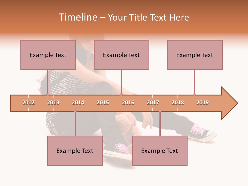 A Woman Sitting On The Floor With A Teddy Bear PowerPoint Template