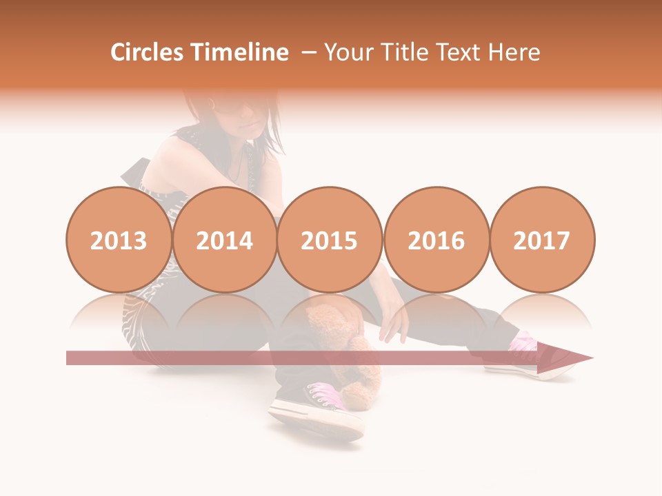 A Woman Sitting On The Floor With A Teddy Bear PowerPoint Template