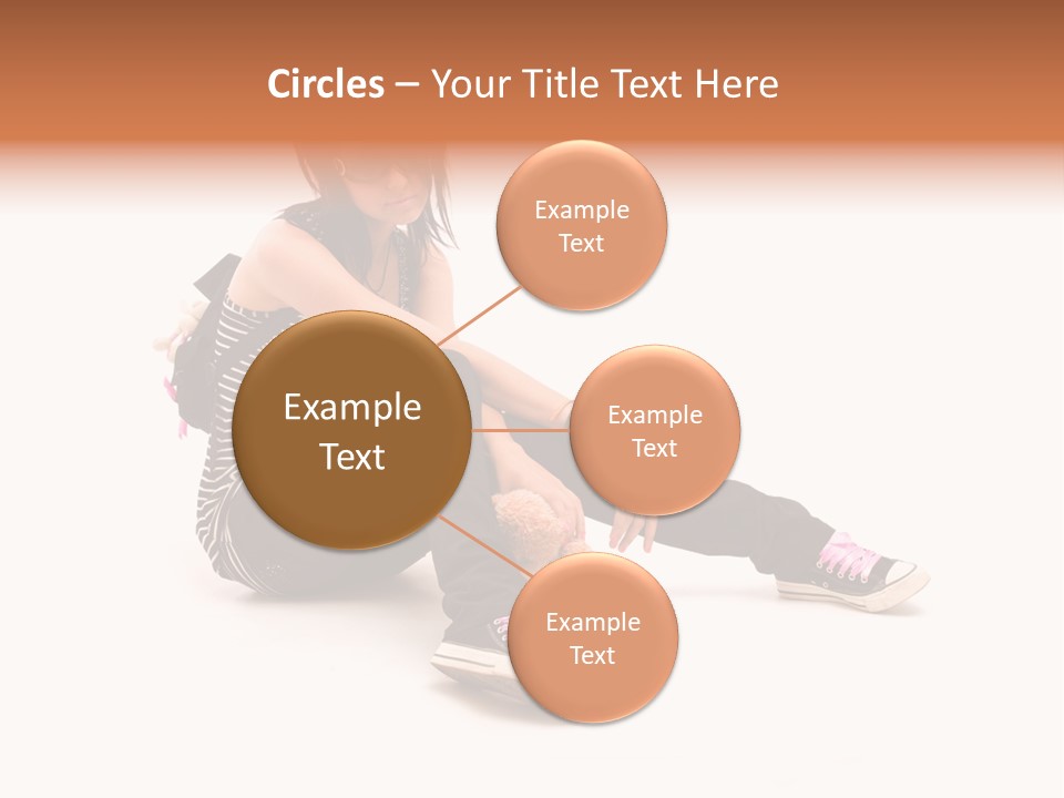 A Woman Sitting On The Floor With A Teddy Bear PowerPoint Template