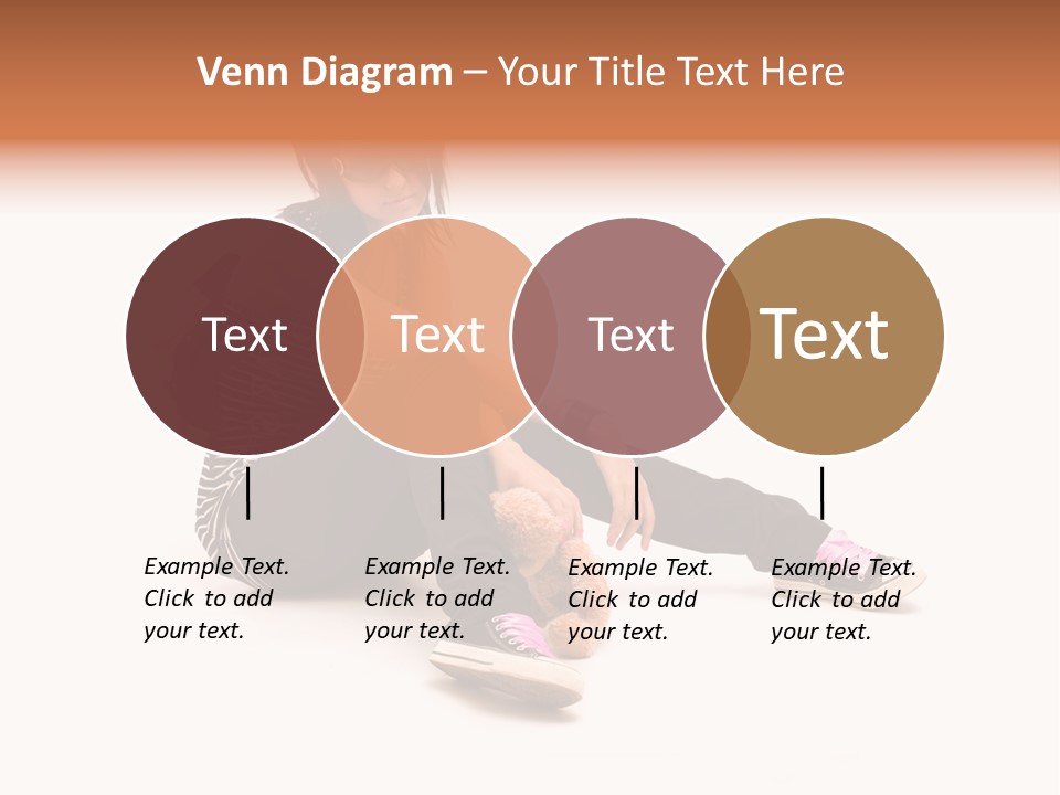 A Woman Sitting On The Floor With A Teddy Bear PowerPoint Template