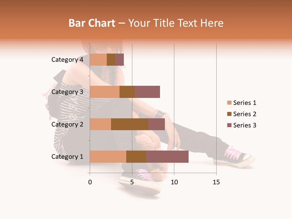 A Woman Sitting On The Floor With A Teddy Bear PowerPoint Template