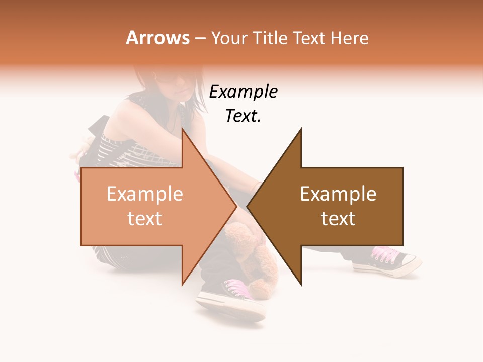 A Woman Sitting On The Floor With A Teddy Bear PowerPoint Template