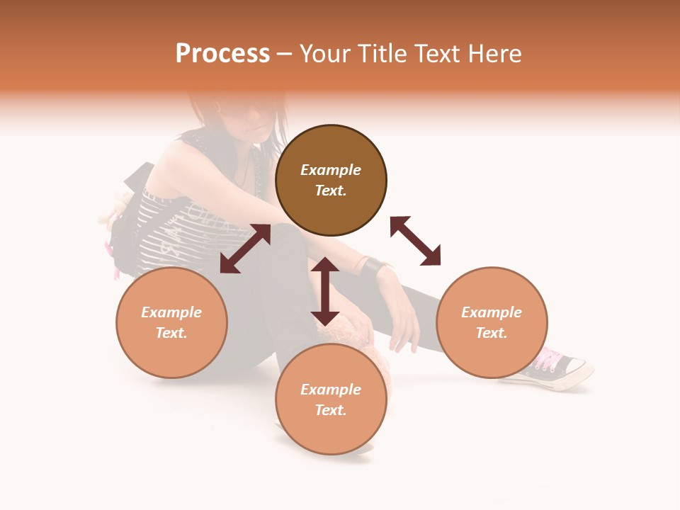 A Woman Sitting On The Floor With A Teddy Bear PowerPoint Template