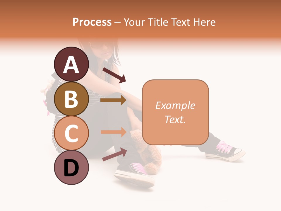 A Woman Sitting On The Floor With A Teddy Bear PowerPoint Template