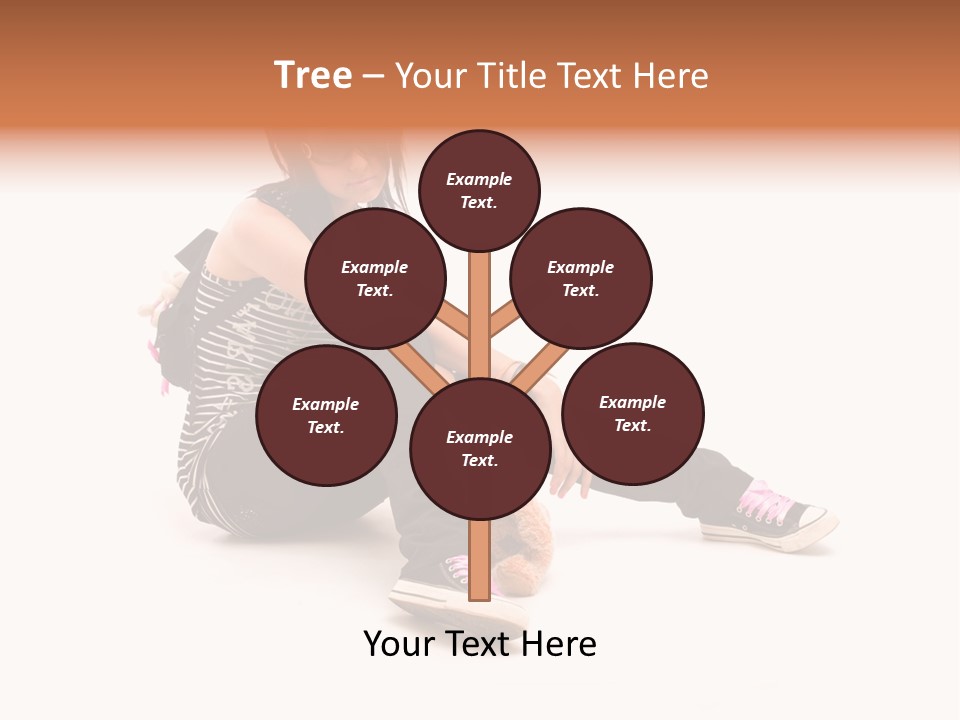 A Woman Sitting On The Floor With A Teddy Bear PowerPoint Template