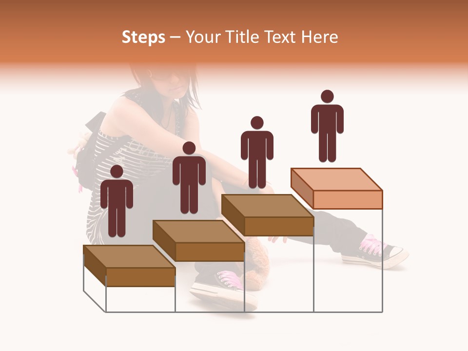 A Woman Sitting On The Floor With A Teddy Bear PowerPoint Template