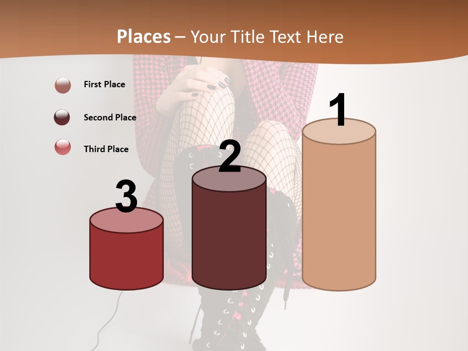 A Woman With Headphones Is Sitting On The Floor PowerPoint Template