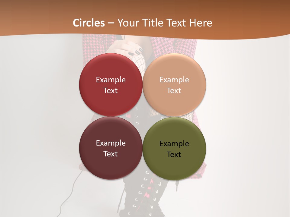 A Woman With Headphones Is Sitting On The Floor PowerPoint Template