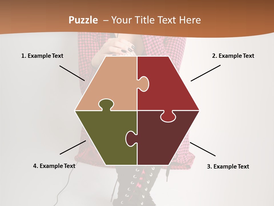 A Woman With Headphones Is Sitting On The Floor PowerPoint Template