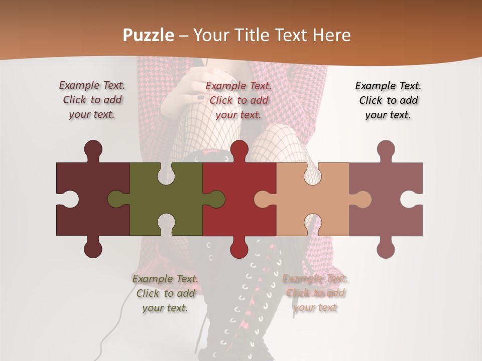 A Woman With Headphones Is Sitting On The Floor PowerPoint Template