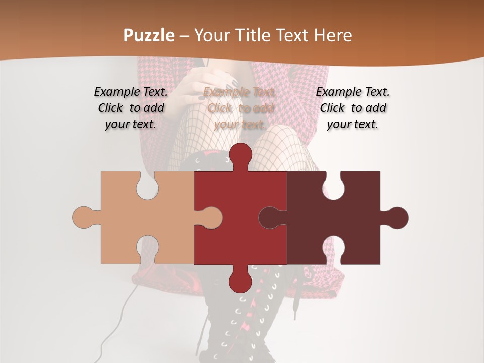 A Woman With Headphones Is Sitting On The Floor PowerPoint Template