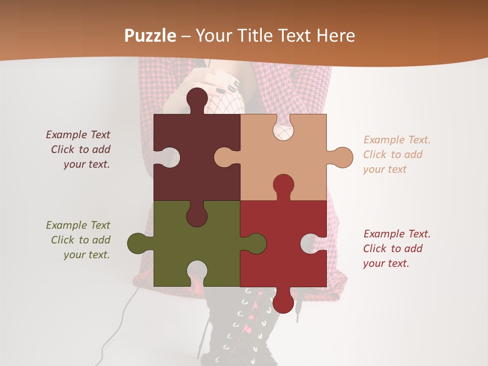 A Woman With Headphones Is Sitting On The Floor PowerPoint Template