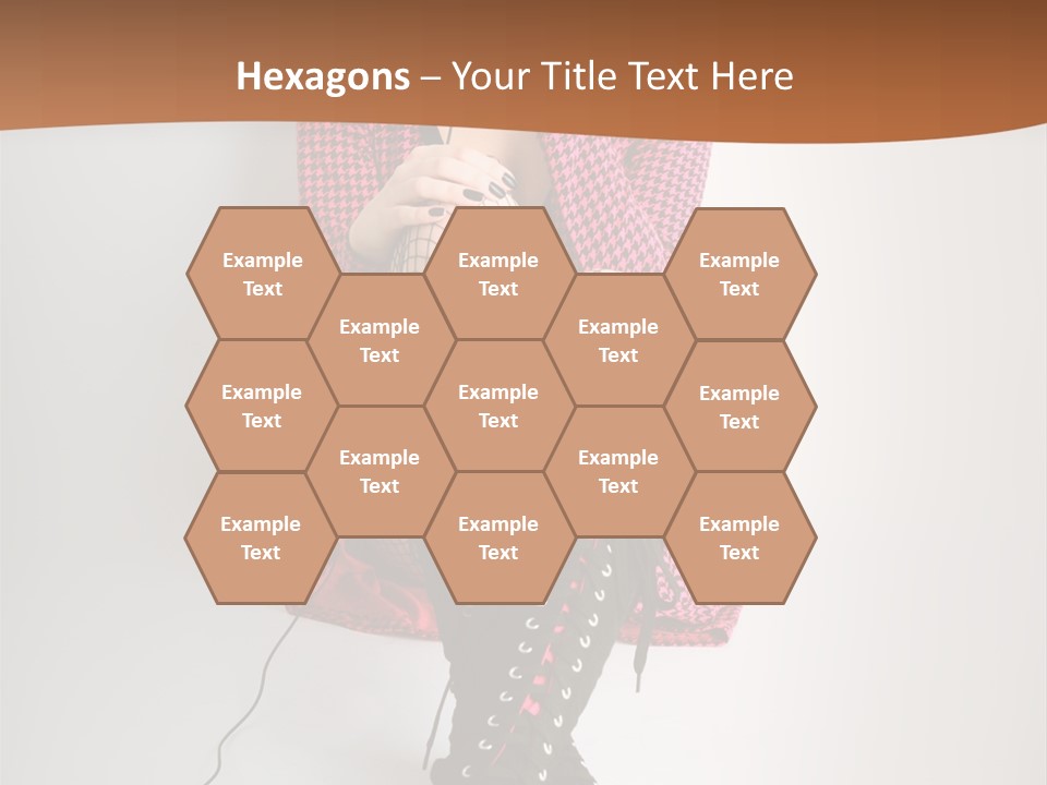 A Woman With Headphones Is Sitting On The Floor PowerPoint Template