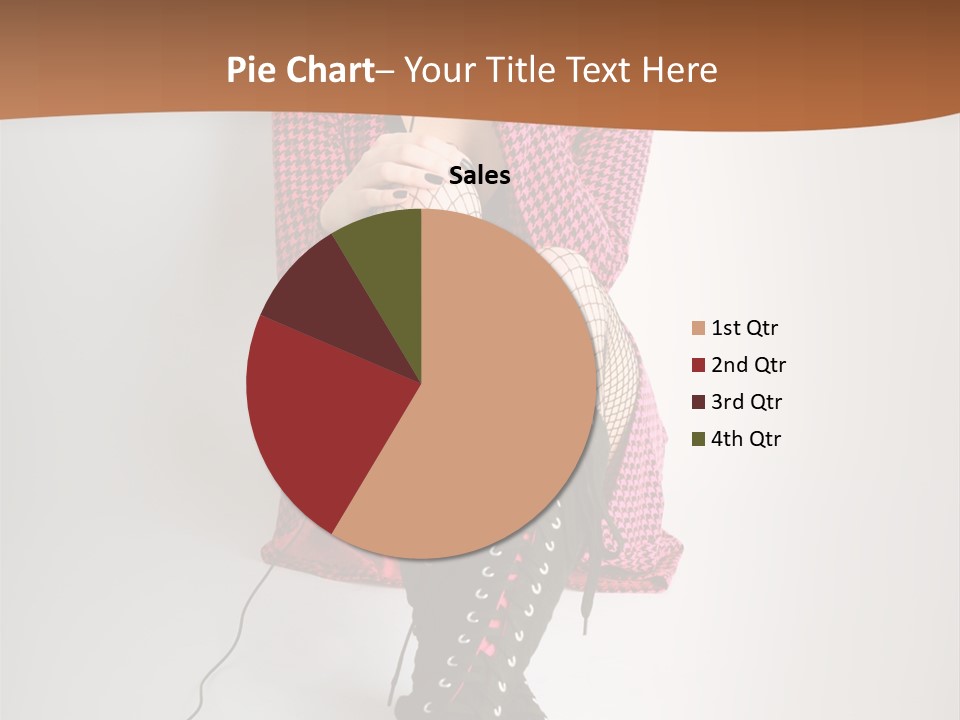 A Woman With Headphones Is Sitting On The Floor PowerPoint Template
