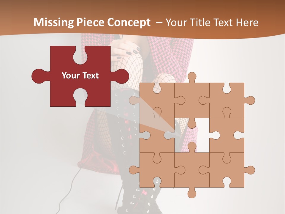 A Woman With Headphones Is Sitting On The Floor PowerPoint Template