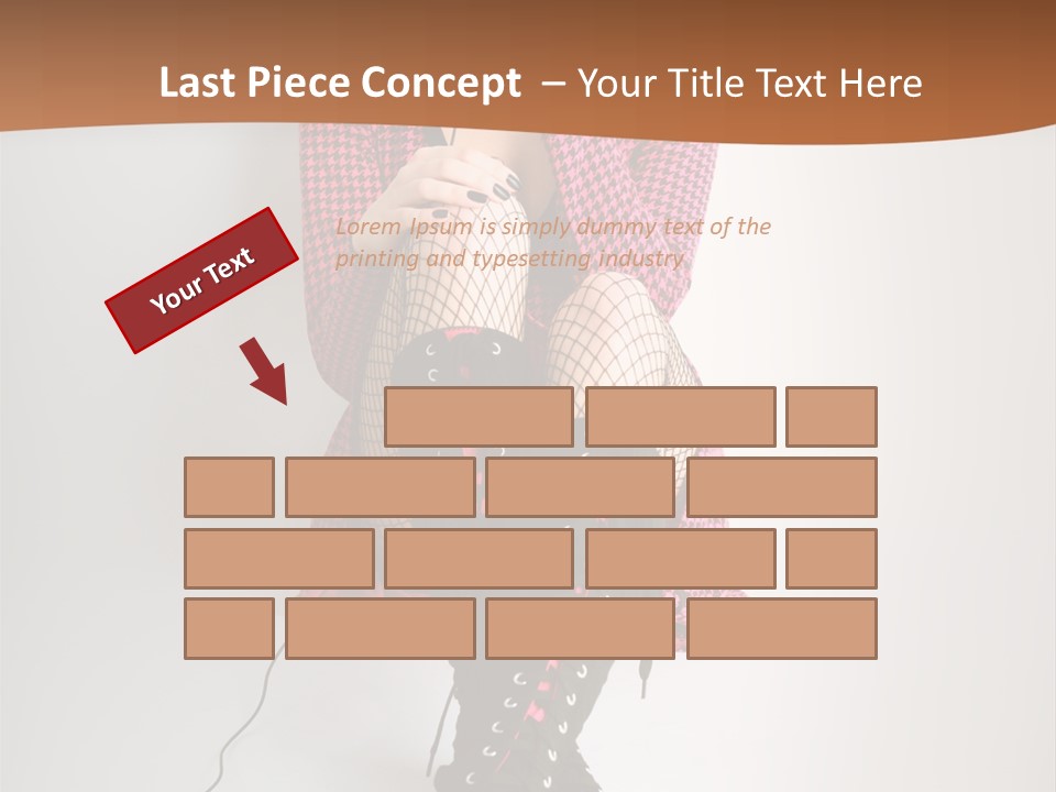 A Woman With Headphones Is Sitting On The Floor PowerPoint Template