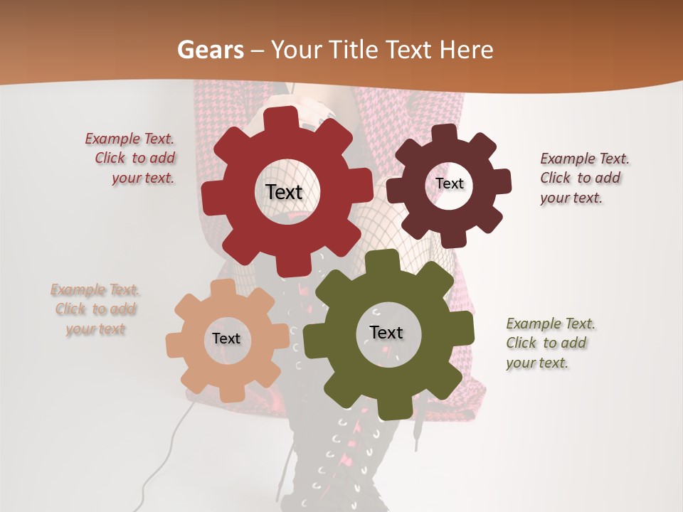 A Woman With Headphones Is Sitting On The Floor PowerPoint Template