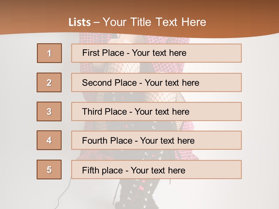 A Woman With Headphones Is Sitting On The Floor PowerPoint Template