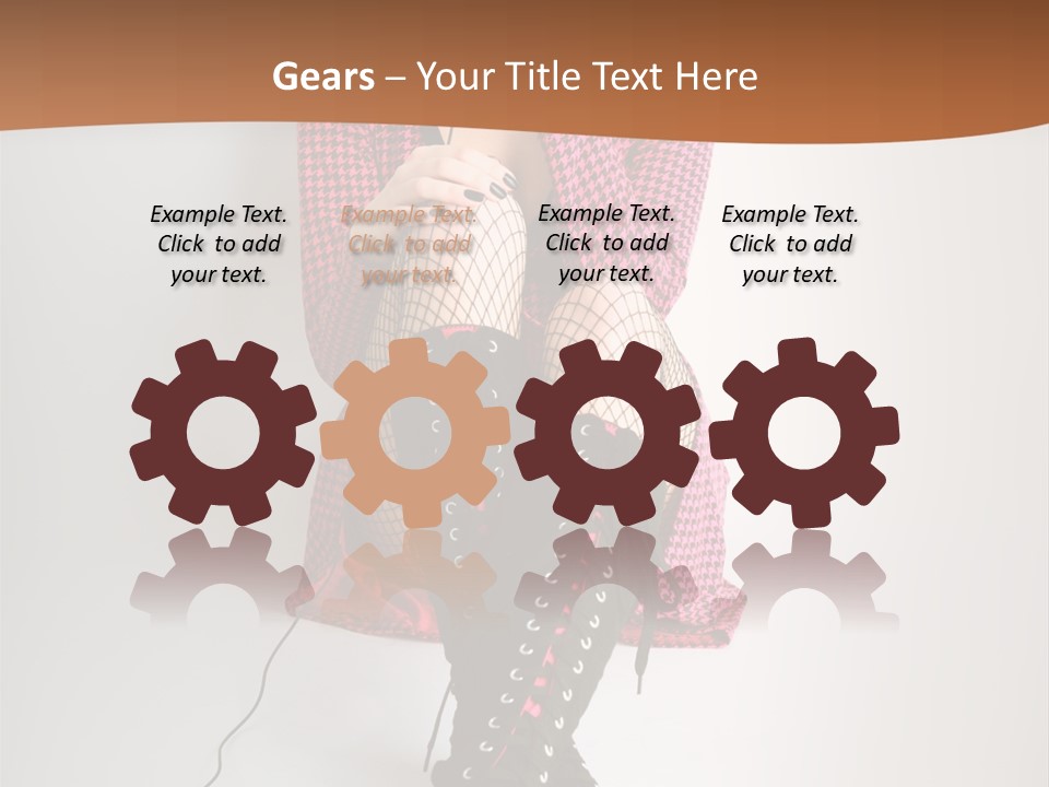 A Woman With Headphones Is Sitting On The Floor PowerPoint Template