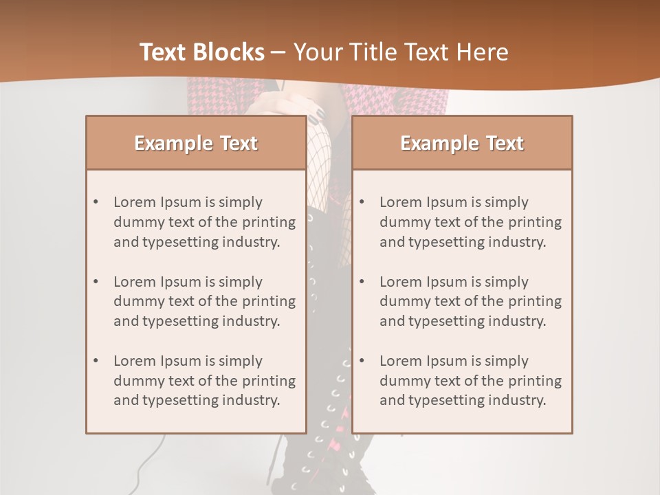 A Woman With Headphones Is Sitting On The Floor PowerPoint Template