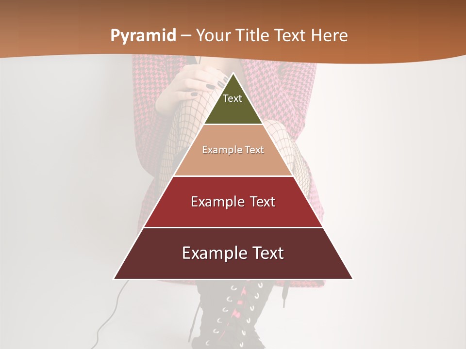 A Woman With Headphones Is Sitting On The Floor PowerPoint Template