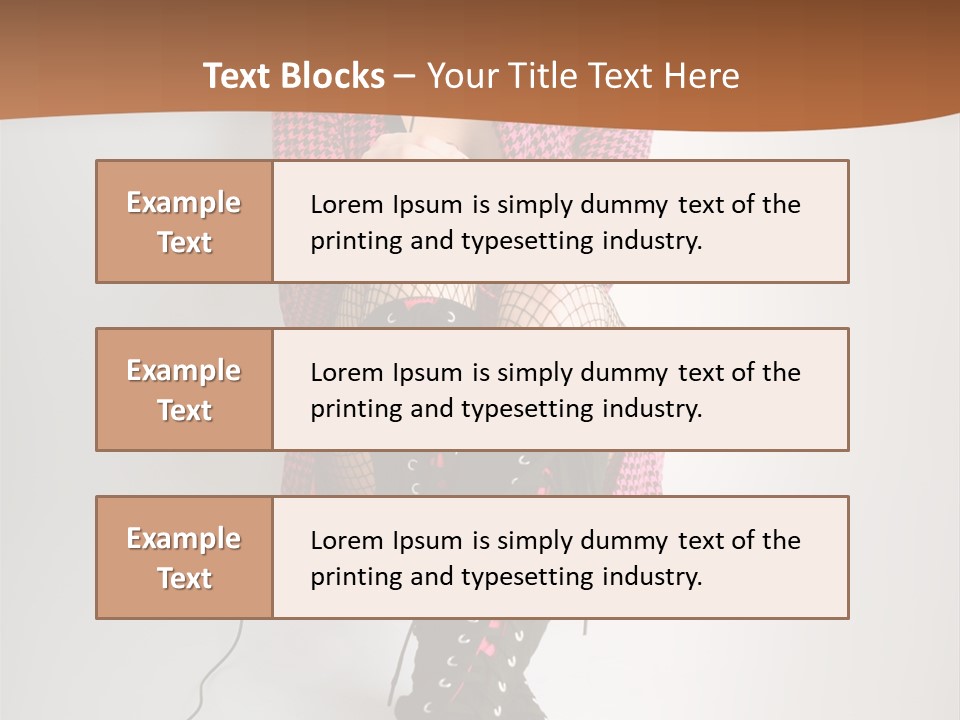 A Woman With Headphones Is Sitting On The Floor PowerPoint Template