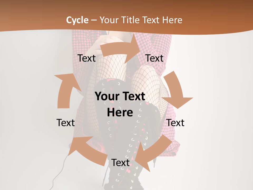 A Woman With Headphones Is Sitting On The Floor PowerPoint Template