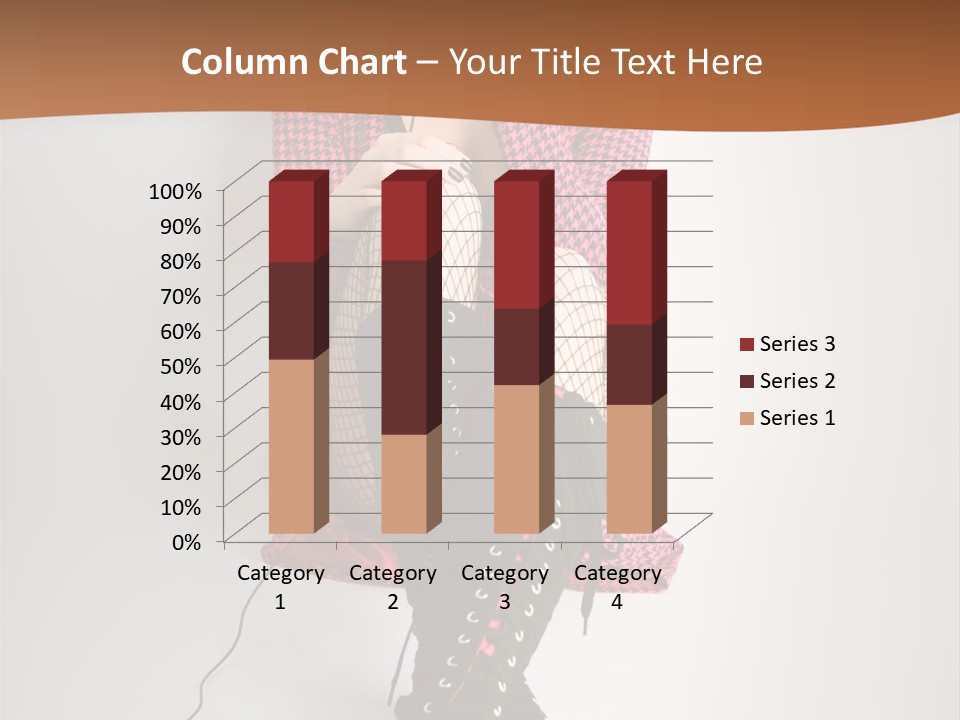 A Woman With Headphones Is Sitting On The Floor PowerPoint Template