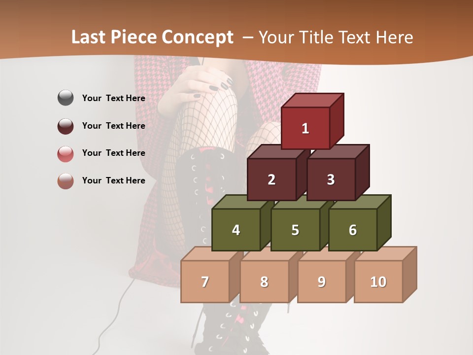 A Woman With Headphones Is Sitting On The Floor PowerPoint Template