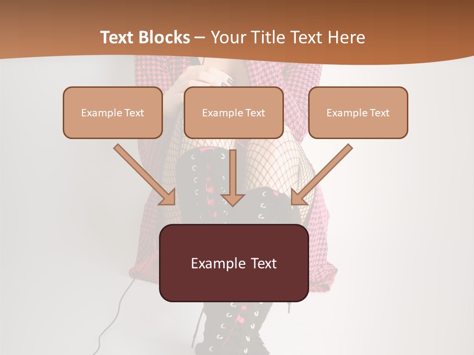 A Woman With Headphones Is Sitting On The Floor PowerPoint Template