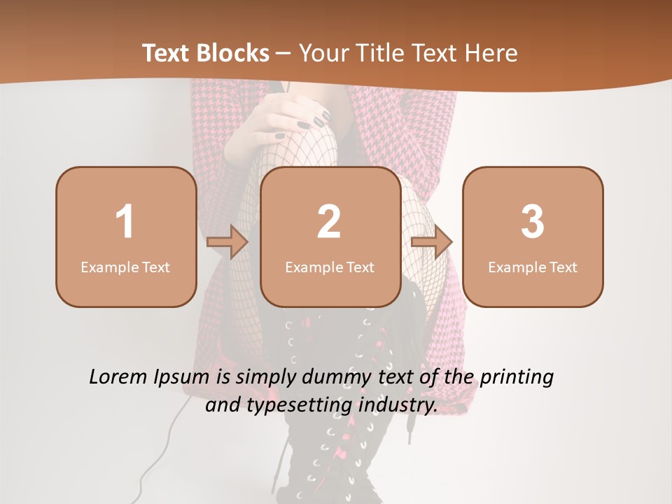 A Woman With Headphones Is Sitting On The Floor PowerPoint Template