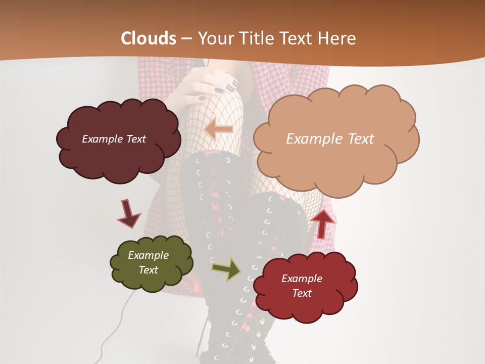 A Woman With Headphones Is Sitting On The Floor PowerPoint Template