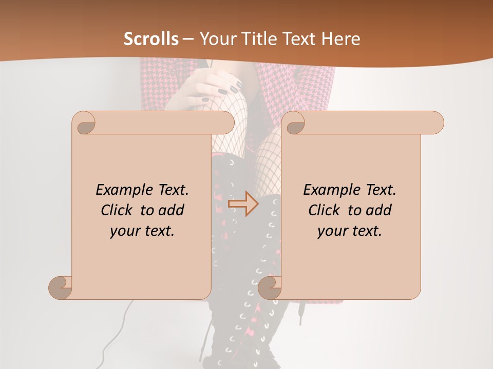 A Woman With Headphones Is Sitting On The Floor PowerPoint Template