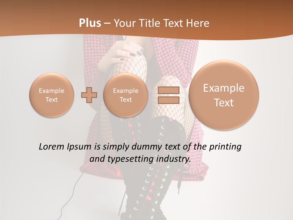 A Woman With Headphones Is Sitting On The Floor PowerPoint Template