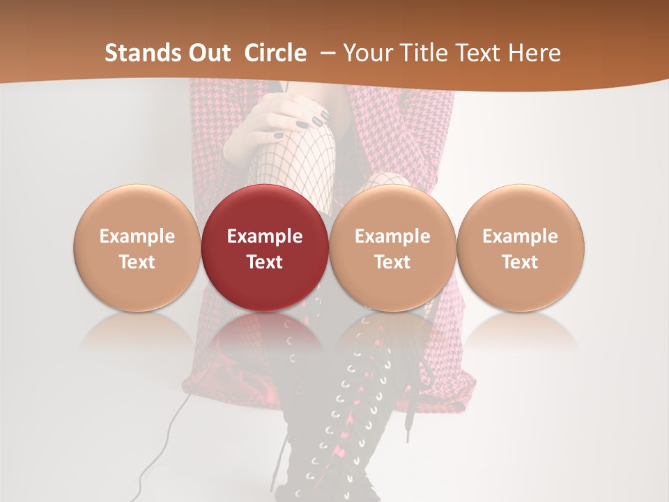 A Woman With Headphones Is Sitting On The Floor PowerPoint Template