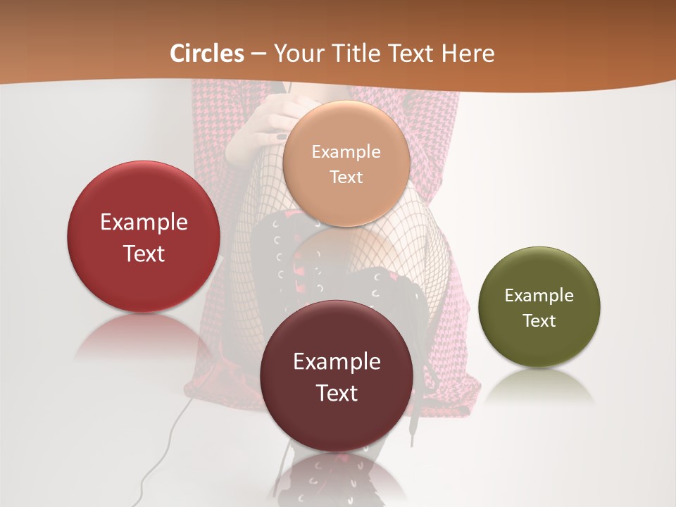 A Woman With Headphones Is Sitting On The Floor PowerPoint Template