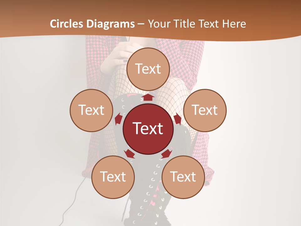 A Woman With Headphones Is Sitting On The Floor PowerPoint Template