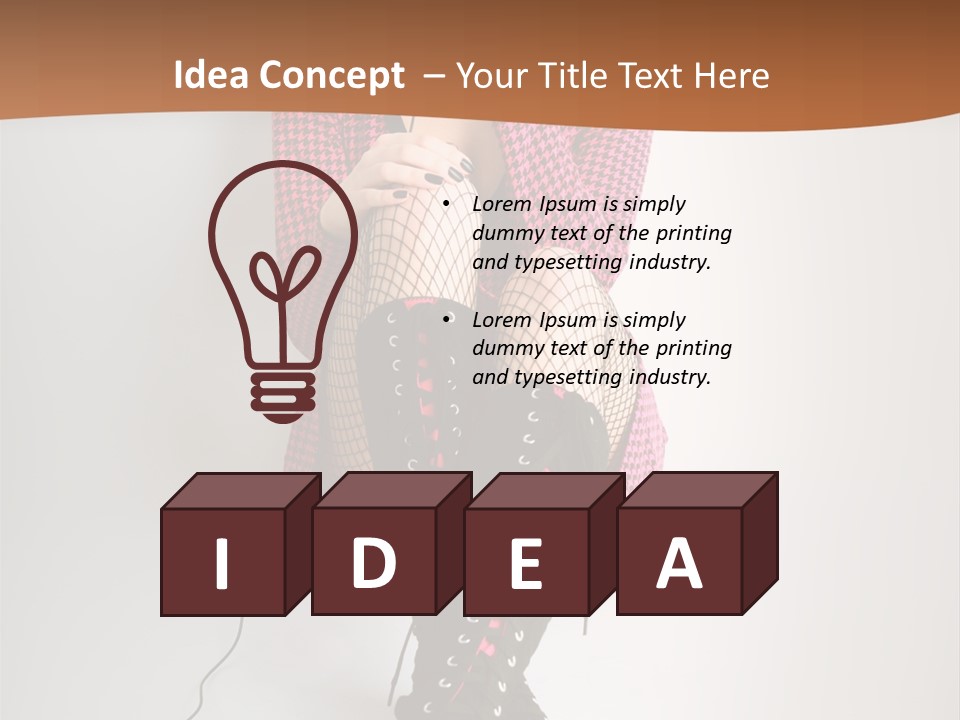 A Woman With Headphones Is Sitting On The Floor PowerPoint Template