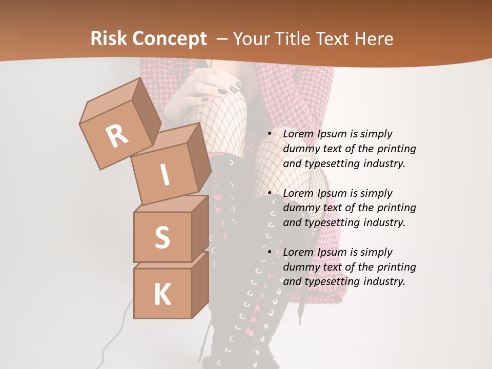 A Woman With Headphones Is Sitting On The Floor PowerPoint Template