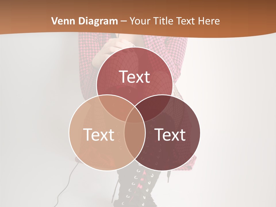 A Woman With Headphones Is Sitting On The Floor PowerPoint Template