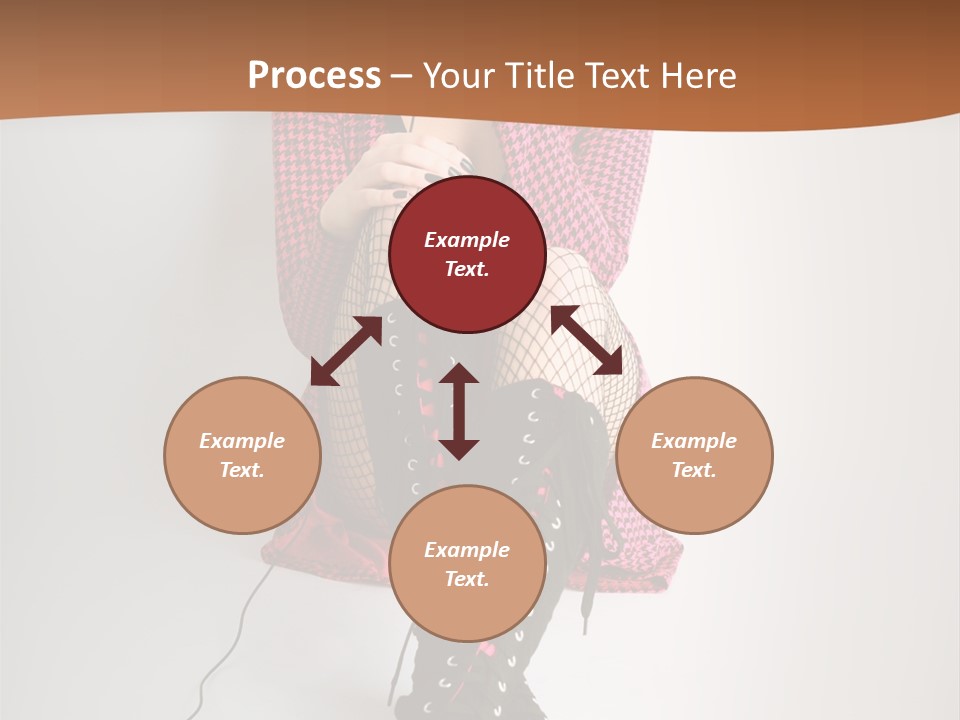 A Woman With Headphones Is Sitting On The Floor PowerPoint Template