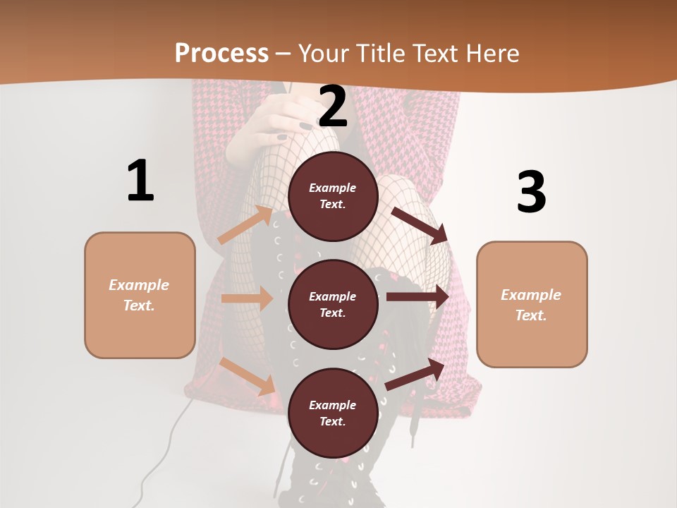 A Woman With Headphones Is Sitting On The Floor PowerPoint Template